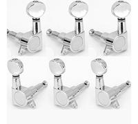 Musiclily 3+3 Sealed Guitar Tuners Tuning Pegs Keys Machine Heads Set for Electric/Acoustic Guitar, Kidney Button Chrome