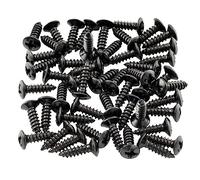 Musiclily 3x12mm Guitar Bass Pickguard Screws Scratch Plate Screws for Fender Stratocaster Telecaster Electric Guitar Bass,Black(Pack of 50)