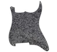 Musiclily 4 Hole Guitar Stratocaster Pickguard Blanks Material for Strat Style Guitar Custom, 4Ply Black Pearl