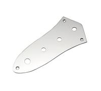 Musiclily 4 Hole Jazz Bass Control Plate for J Bass Style Guitar,Chrome