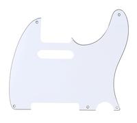Musiclily 5 Hole Vintage Tele Guitar Pickguard for USA/Mexican Made Fender Standard Telecaster Style, 3Py White