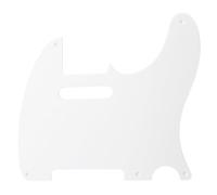 Musiclily 5 Hole Vintage Tele Pickguard for Fender American/Mexican Made Standard Telecaster Style Electric Guitar, 1Ply White