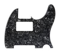 Musiclily 8 Hole Humbucker Tele Pickguard HH Scratch Plate for Fender USA/Mexican Standard Telecaster Modern Style Electric Guitar,4Ply Black Pearl