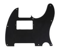 Musiclily 8 Hole Humbucker Tele Pickguard HH Scratch Plate for Fender USA/Mexican Standard Telecaster Modern Style Electric Guitar,1Ply Black