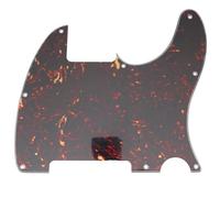 Musiclily 8 Hole Tele Pickguard Blank for Fender USA/Mexican Telecaster Esquire Guitar, 4Ply Tortoise Shell