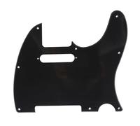 Musiclily 8 Hole Tele Pickguard Scratch Plate for Fender USA/Mexican Standard Telecaster Modern Style Electric Guitar, 1Ply Black