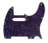 Musiclily 8 Hole Tele Pickguard Scratch Plate for Fender USA/Mexican Standard Telecaster Modern Style Electric Guitar, 4Ply Purple Pearl