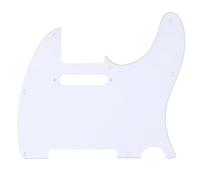 Musiclily 8 Hole Tele Pickguard Scratch Plate for Fender USA/Mexican Standard Telecaster Modern Style Electric Guitar, 1Ply White