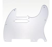 Musiclily 8 Hole Tele Pickguard Scratch Plate for Fender USA/Mexican Standard Telecaster Modern Style Electric Guitar, 1Ply Silver Mirror Acrylic