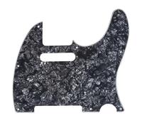Musiclily 8 Hole Tele Pickguard Scratch Plate for Fender USA/Mexican Standard Telecaster Modern Style Electric Guitar, 4Ply Black Pearl