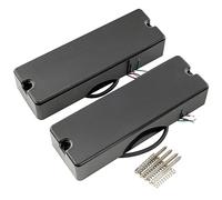 Musiclily Artec MDC6 Ceramic Magnet Soapbar Style Bass Pickup Set 16K for 6-String Bass, Black