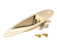 Musiclily Basic 6.35mm Boat Shape Guitar Loaded Jack Socket Plate Gold