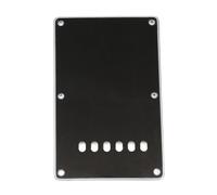 Musiclily Basic 6 Hole Guitar Back Plate for China Made Squier 3Ply Black | For China Made Squier Electric Guitar