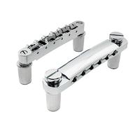 Musiclily Basic ABR-1 Style Guitar Tune-O-Matic Bridge and Stop Bar Tailpiece Set with Anchors and Studs Replacement for LP SG EPI 6 String Electric Guitar, Chrome