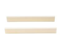 Musiclily Basic Bone Guitar Saddle Blank 80x3x10mm 2Pcs | for Martin Acoustic and Classical Guitar