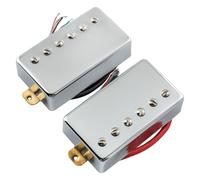 Musiclily Basic Ceramic Magnet Covered Humbucker Neck Bridge Pickups Set for Electric Guitar, Chrome