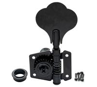 Musiclily Basic Single 24:1 Ratio Open Gear Machine Head Treble Side Tuner Tuning Peg Key with Clover Button for Ibanez Style Electric Bass, Black