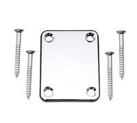 Musiclily Basic Steel Neck Mounting Plate for Fender Guitar Bass Chrome