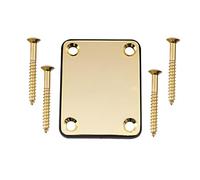 Musiclily Basic Steel Neck Mounting Plate for Fender Guitar or Bass Gold
