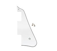 Musiclily Guitar Pickguard for China Made Epiphone Les Paul Standard Modern Style, 3Ply White