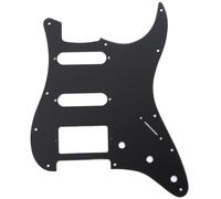 Musiclily HSS 11 Hole Guitar Strat Pickguard for Fender USA/Mexican Made Standard Stratocaster Modern Style,1Ply Matte Black