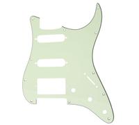 Musiclily HSS 11 Hole Guitar Strat Pickguard for Fender USA/Mexican Made Standard Stratocaster Modern Style, 3Ply Mint Green