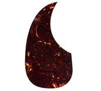 Musiclily Left Handed Oversize Teardrop Acoustic Guitar Self-adhesive Pickguard for Martin D28 Style guitar, Tortoise Shell