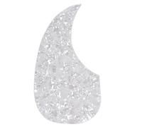 Musiclily Left Handed Oversize Teardrop Acoustic Guitar Self-adhesive Pickguard for Martin D28 Style guitar, White Pearl