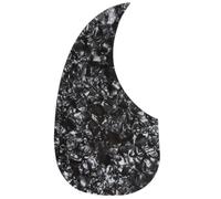Musiclily Left Handed Self Adhesive Teardrop Acoustic Guitar Pickguard for Martin D28 Style guitar, Black Pearl