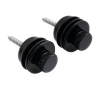 Musiclily Metal Flat Head Guitar Locking Strap Locks and Buttons Quick Release Security Straplocks for Electric Acoustic Guitar or Bass,Black (Set of 2)