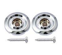 Musiclily Metal Round Bass String Guides Trees Retainers for Fender Precision Bass/Jazz Bass, Chrome(2 Pieces)