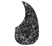 Musiclily Oversize Teardrop Acoustic Guitar Self-adhesive Pickguard for Martin D28 Style guitar,Black Pearl