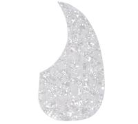 Musiclily Oversize Teardrop Acoustic Guitar Self-adhesive Pickguard for Martin D28 Style guitar,White Pearl