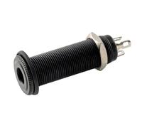 Musiclily Pro 1/4" Cylinder Clip End Pin Mono Panel Output Jack Socket for Electric Guitar Bass, Black
