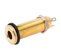 Musiclily Pro 1/4 inch Copper Guitar Bass Mono Barrel Output Jacks Cylinder Jack Socket with 3 Pins, Gold