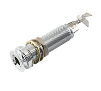 Musiclily Pro 1/4 Inch Mono/Stereo Endpin Output Jack Strap Button Threaded Jack Socket for Acoustic Guitar Bass, Chrome