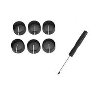 Musiclily Pro 1/4 Inch Vintage Barrel Guitar Amplifier Knobs Black 6Pcs