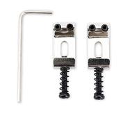 Musiclily Pro 10.5mm Vintage Steel Saddles for Strat Style Electric Guitar Wilkinson M Series Bridge, Nickel (Set of 2)