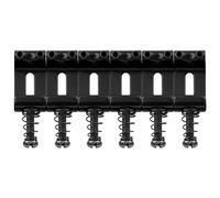 Musiclily Pro 10.8mm Steel Vintage Style Guitar Tremolo Bridge Saddles for Strat Stratocaster Electric Guitar,Black(Set of 6)
