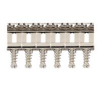 Musiclily Pro 10.8mm Steel Vintage Style Guitar Tremolo Bridge Saddles for Strat Stratocaster Electric Guitar, Nickel(Set of 6)