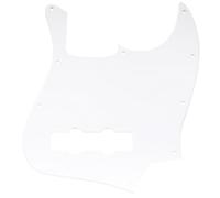 Musiclily Pro 10 Hole J Bass Pickguard 1Ply White | for Fender American/Mexican Made Standard Jazz Bass