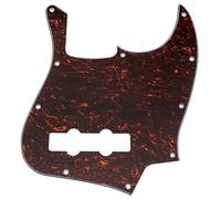 Musiclily Pro 10 Hole J Bass Pickguard 4Ply Red Tortoise | for Fender American/Mexican Made Standard Jazz Bass
