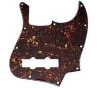 Musiclily Pro 10 Hole J Bass Pickguard 4Ply Tortoise Shell | for Fender American/Mexican Made Standard Jazz Bass