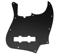 Musiclily Pro 10-Hole Modern Style J Bass Pickguard for 4 String American Jazz Bass, 1Ply Black