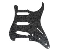 Musiclily Pro 10-Hole ST Guitar Pickguard for Tagima TG-530 Strat Style SSS Electric Guitar, 4ply Black Pearl