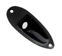 Musiclily Pro 10mm Steel Boat Shape Jack Ferrule Plate for Strat Style Electric Guitar, Black