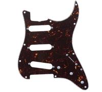 Musiclily Pro 11-Hole 60s 64 Vintage Style Strat SSS Pickguard for American Stratocaster Guitar, 4Ply Tortoise Shell