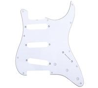 Musiclily Pro 11-Hole 62 Vintage Style Strat SSS Pickguard for American Stratocaster 62, 3Ply White