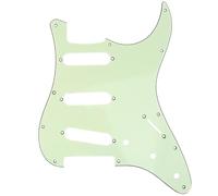Musiclily Pro 11-Hole 72 or 64 Strat SSS Guitar Pickguard for MIJ JPN Japan Stratocaster,3Ply Mint Green