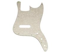 Musiclily Pro 11-Hole Bass Pickguard for Squier Sonic Bronco Bass, 4Ply Aged White Pearl